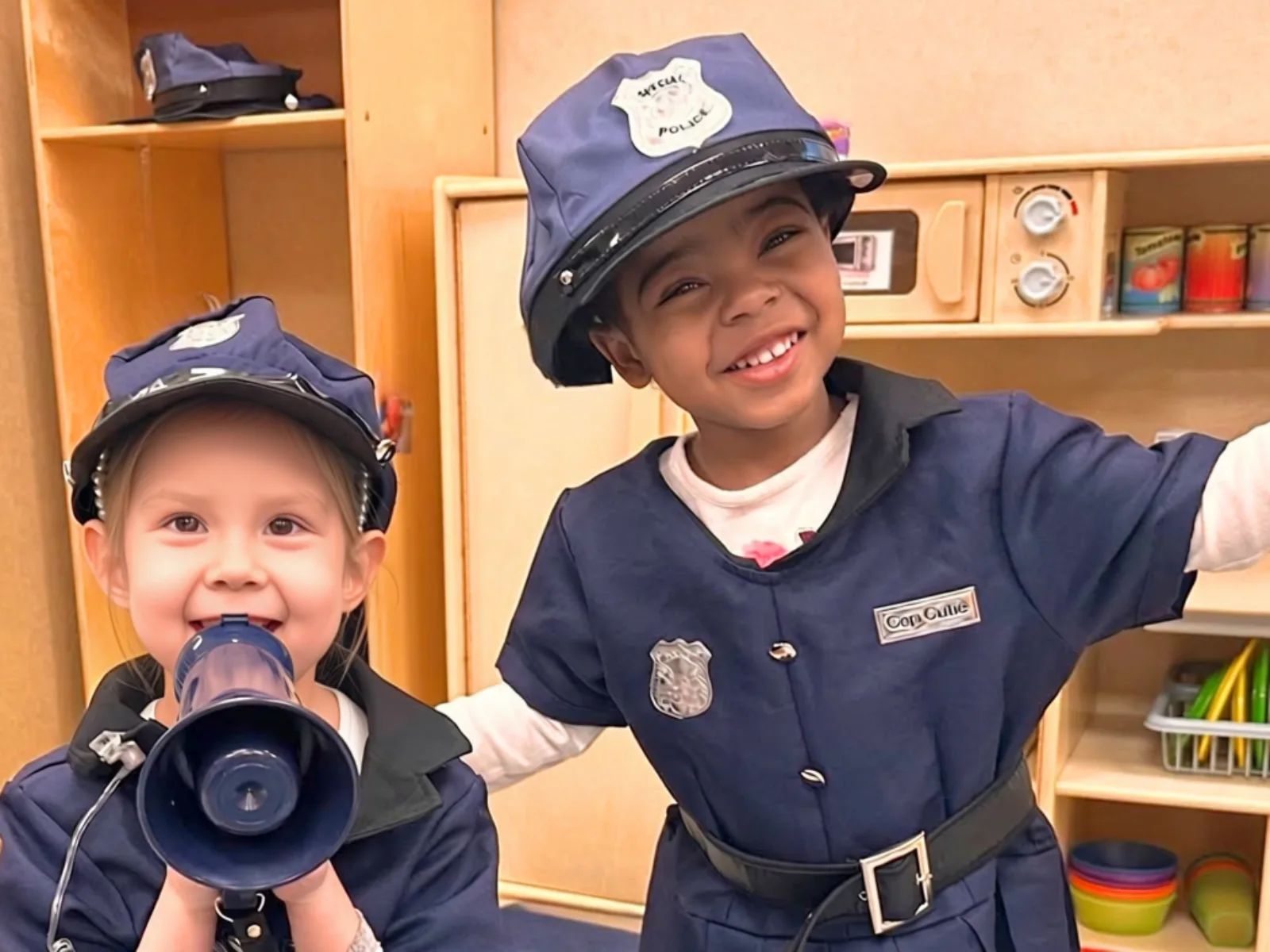 Two children in dramatic play